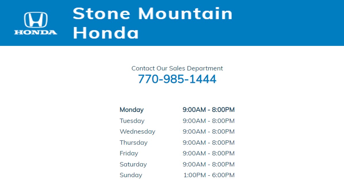 Stone Mountain Honda