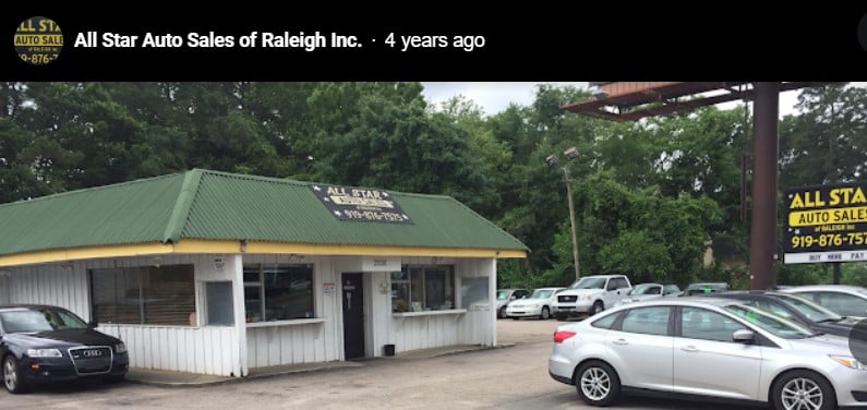 ALL STAR AUTO SALES OF RALEIGH INC
