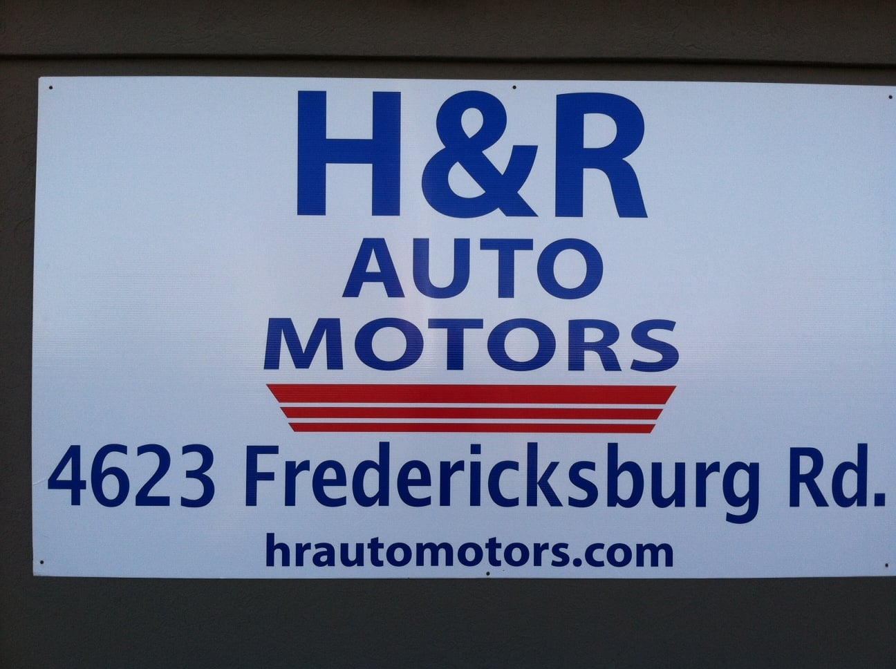 H & R Auto Motors Fredericksburg Rd.