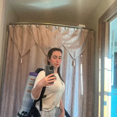 Elaine cleaning