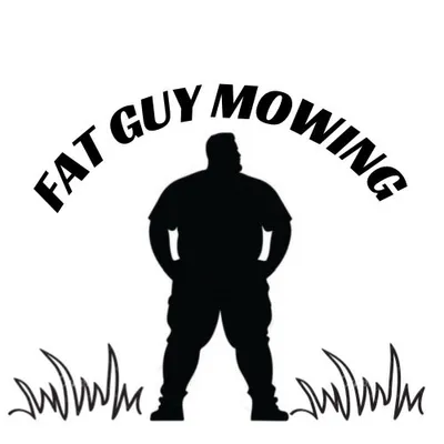 Fat Guy Mowing