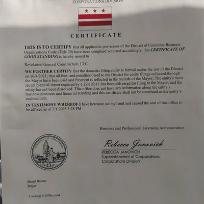 Revelation General Construction LLC