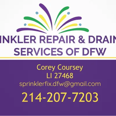 Sprinkler Repair & Drainage of DFW LI# 27468
