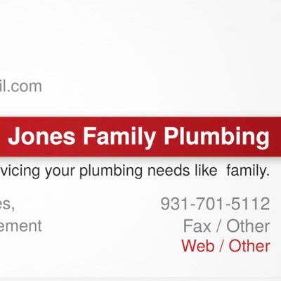 Jones family plumbing