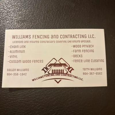 Williams Fencing and Contracting LLC.