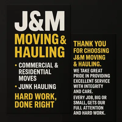 J&M Moving and Hauling
