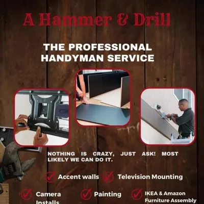 A hammer and drill