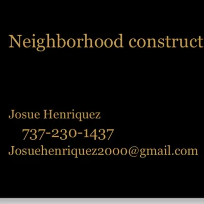 Neighborhood construction