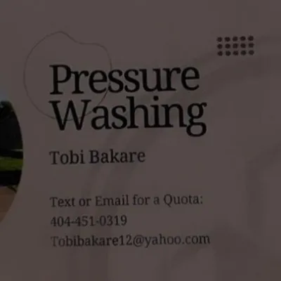 Tobi Bakare Pressure Washing