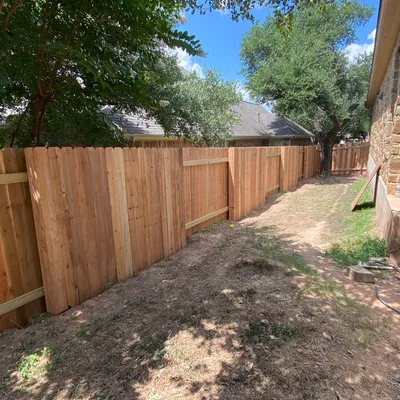 Fence & landscaping