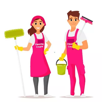 cleaning couple
