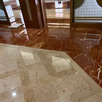 Marble floor restoration and tile