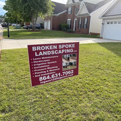 Broken spoke landscaping