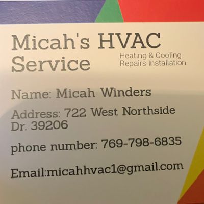 Micah’s HVAC service