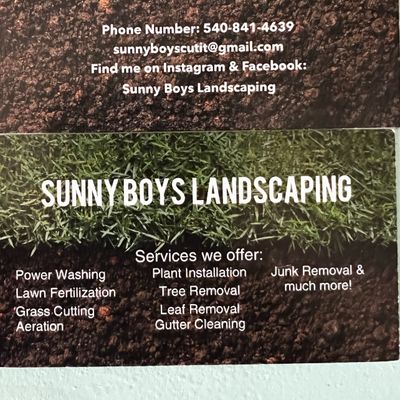 Sunny Boys Landscaping LLC