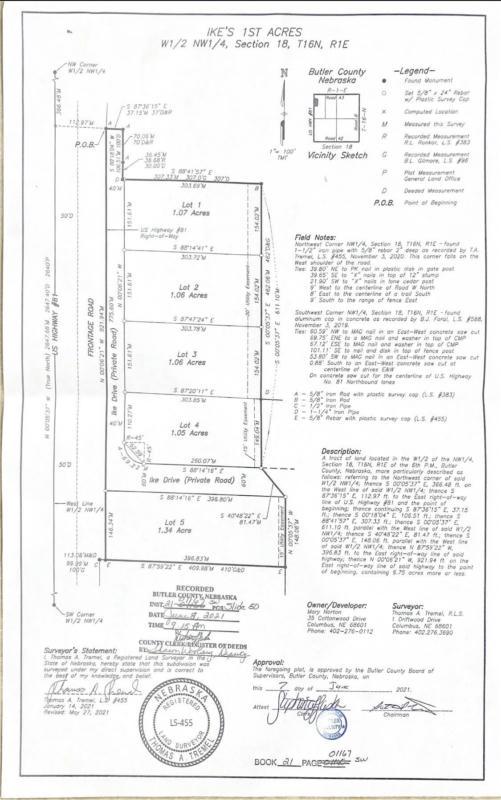 4286 A RD, COLUMBUS, NE 68601 Land For Sale  MLS# 2021523