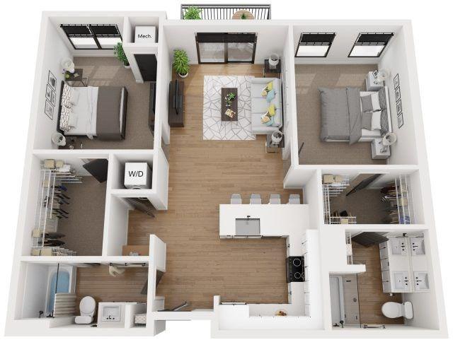 The Reeve Lakeside - PLAN D1 for Rent