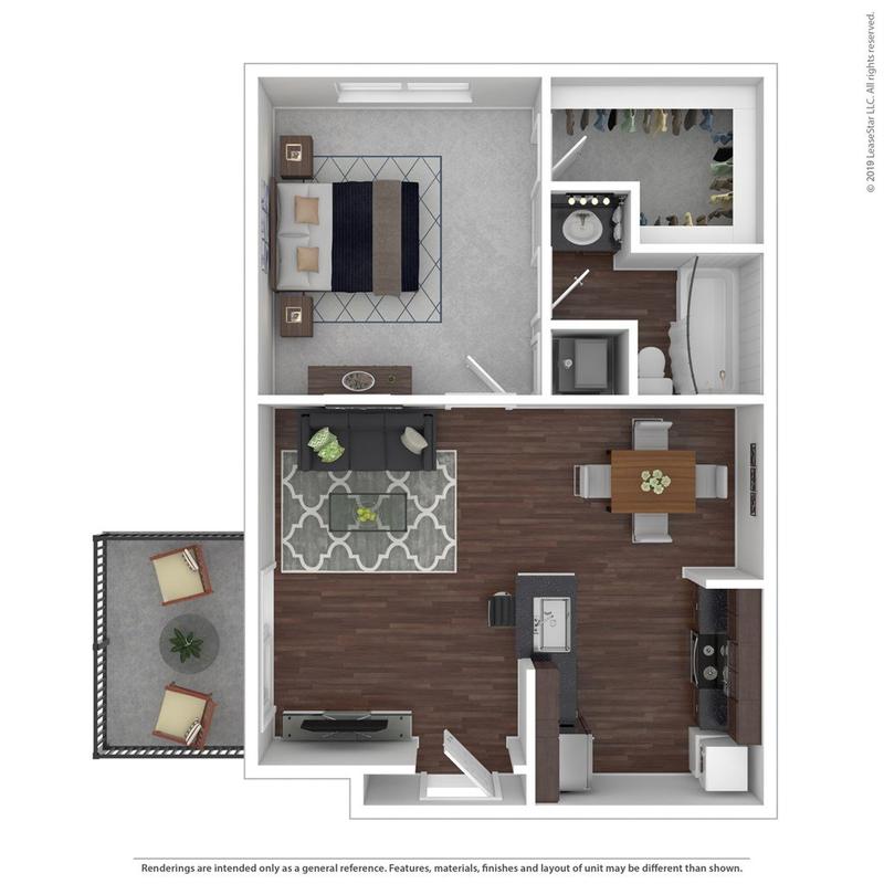 The Vale Apartments and Townhomes - Elm - 1 Bed, 1 Bath for Rent