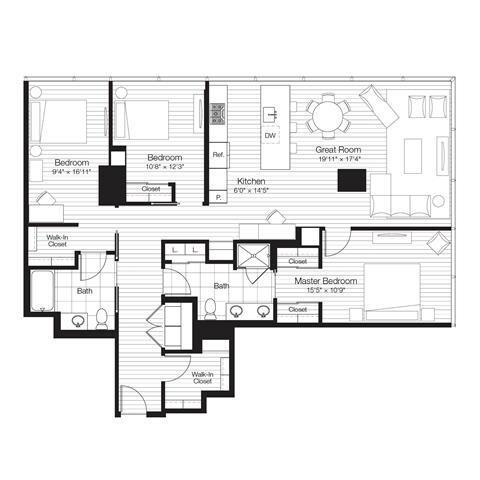 3 Bedroom 2 Bath In Chicago IL 60611 for Rent