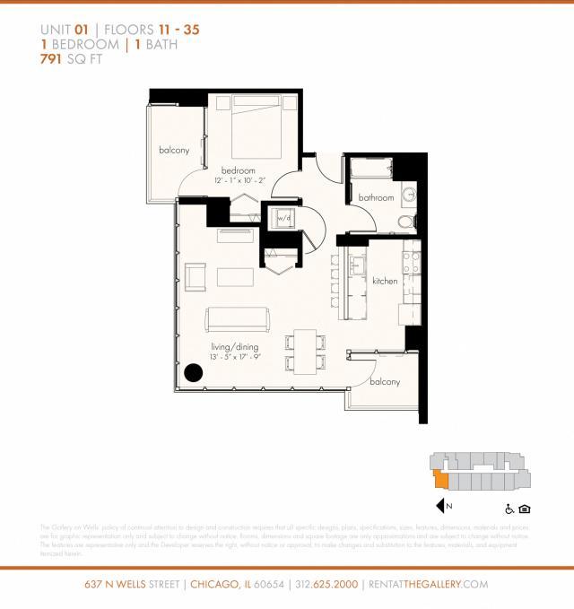 1 Bedroom 1 Bath In Chicago IL 60654 for Rent