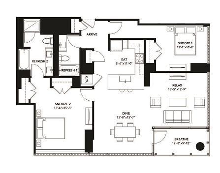 2 Bedroom 2 Bath In Chicago IL 60605 for Rent