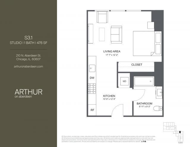 0 bedroom in Chicago IL 60607 for Rent