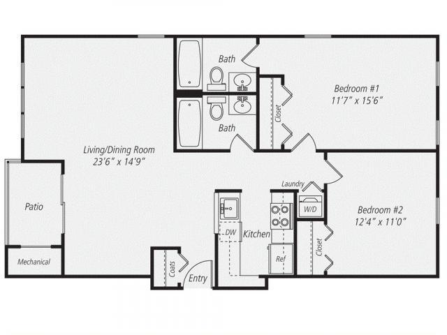 2 bedroom in Burlington MA 01803 for Rent