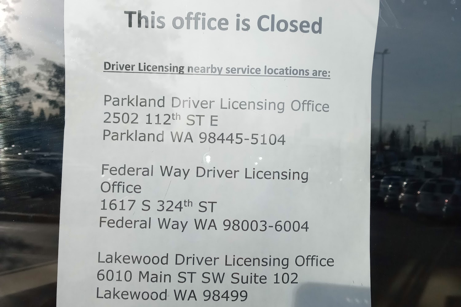 Puyallup Driver Licensing Office